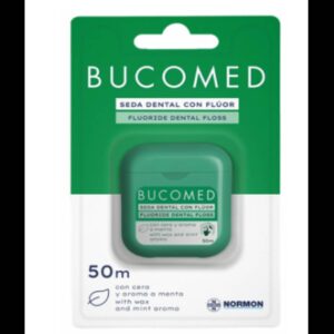 BUCOMED HILO DENTAL CON FLUOR  1 UNIDAD 50 M AROMA MENTA
